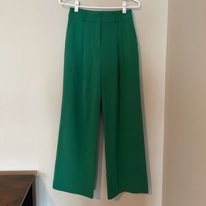 Green Women's Wide-Leg Pants